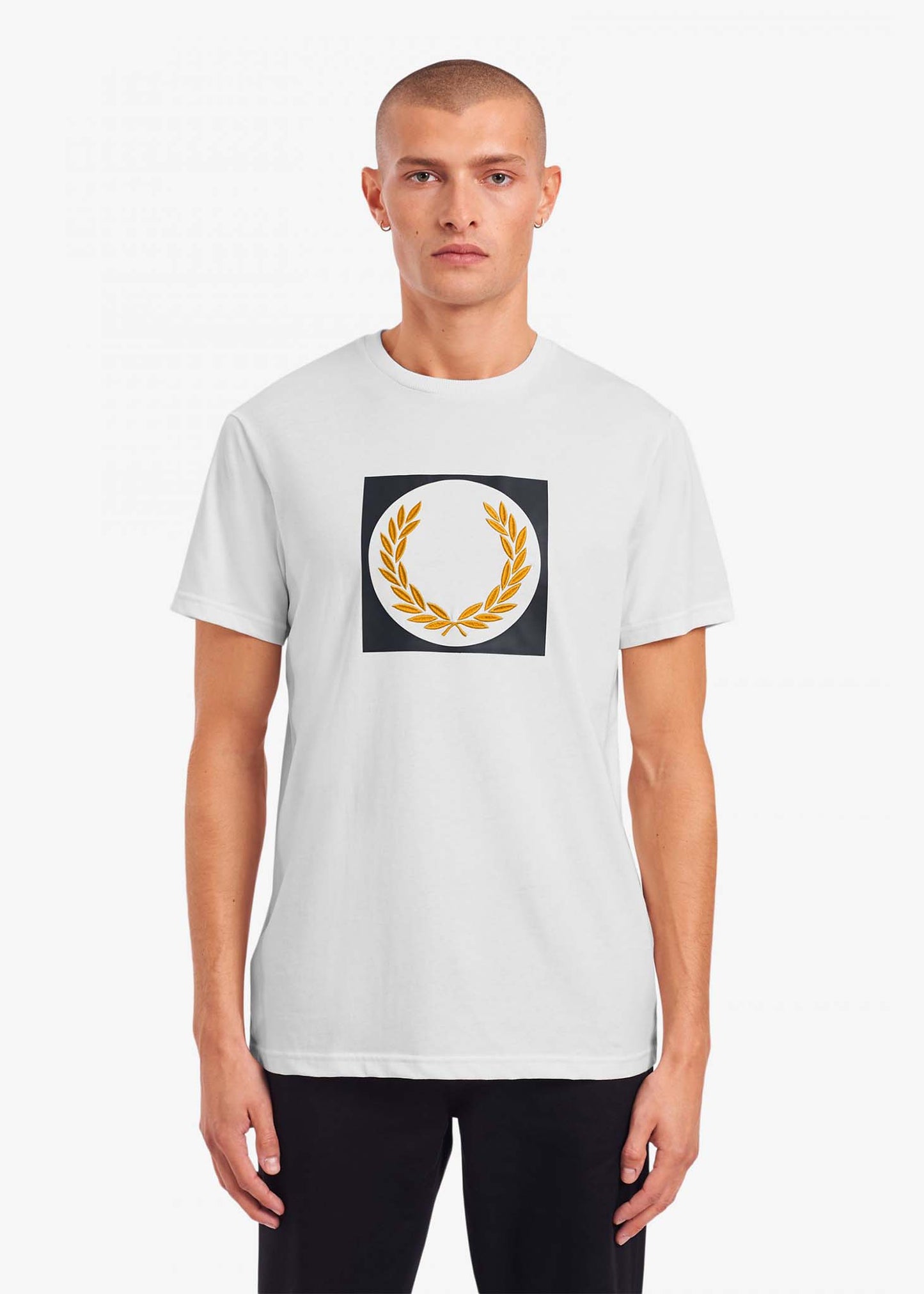 Fred Perry T-shirts Laurel wreath graphic t-shirt - snow white