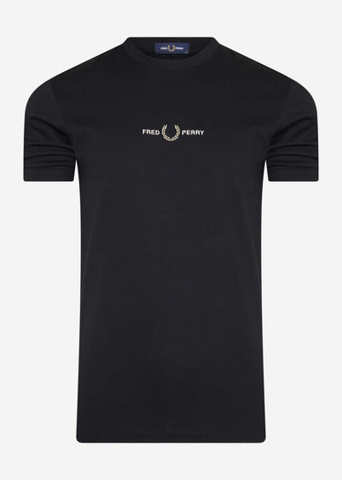 Fred Perry T-shirts  Embroidered t-shirt - black