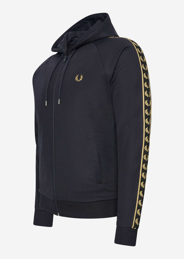 Fred Perry Sweatjacken Gold tape hooded track jacket - navy