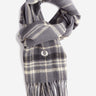 Fred Perry Sjaals Redacted tartan scarf - gunmetal