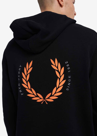 Fred Perry Hoodies Laurel wreath hooded sweatshirt - black