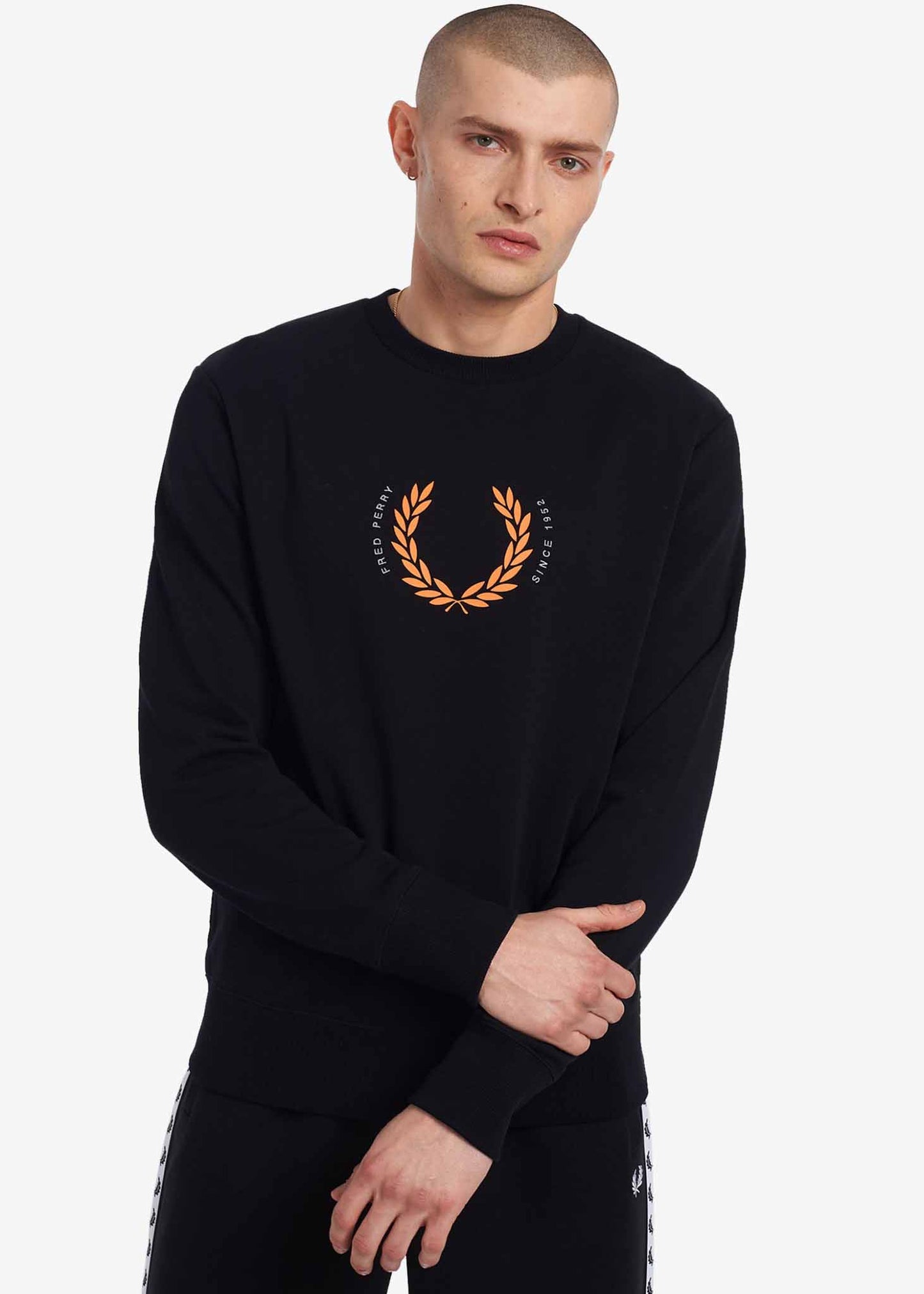 Fred Perry Truien Laurel wreath sweatshirt - black