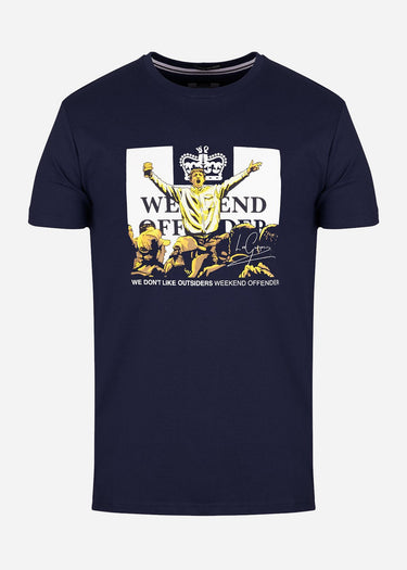 Weekend Offender T-shirts Leo gregory tee - navy