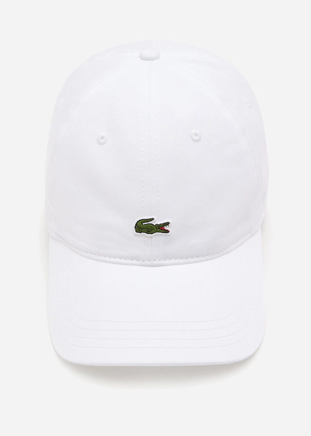 Lacoste Caps Cotton twill logo cap - white