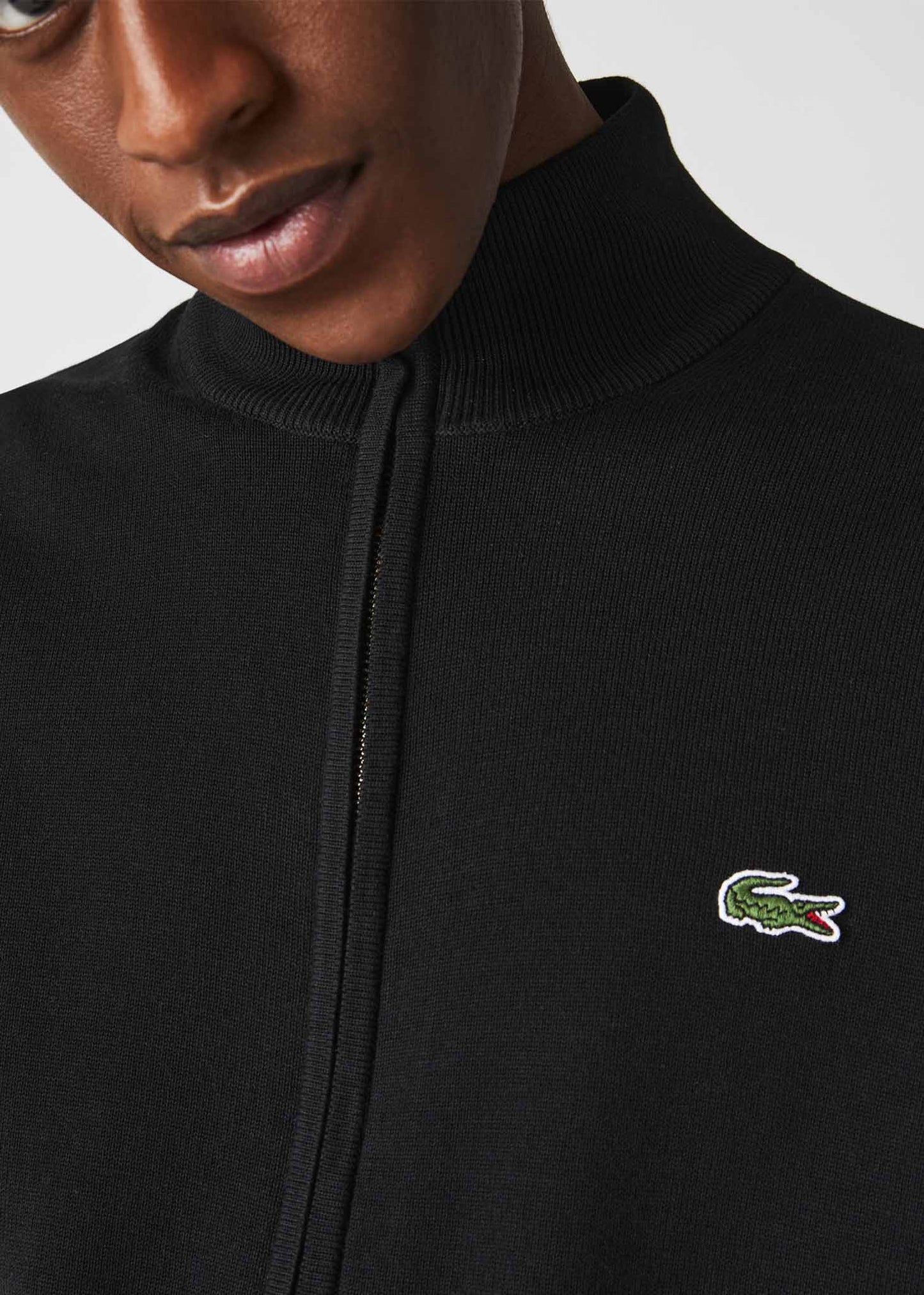 Lacoste Vesten A Zip through sweater - black