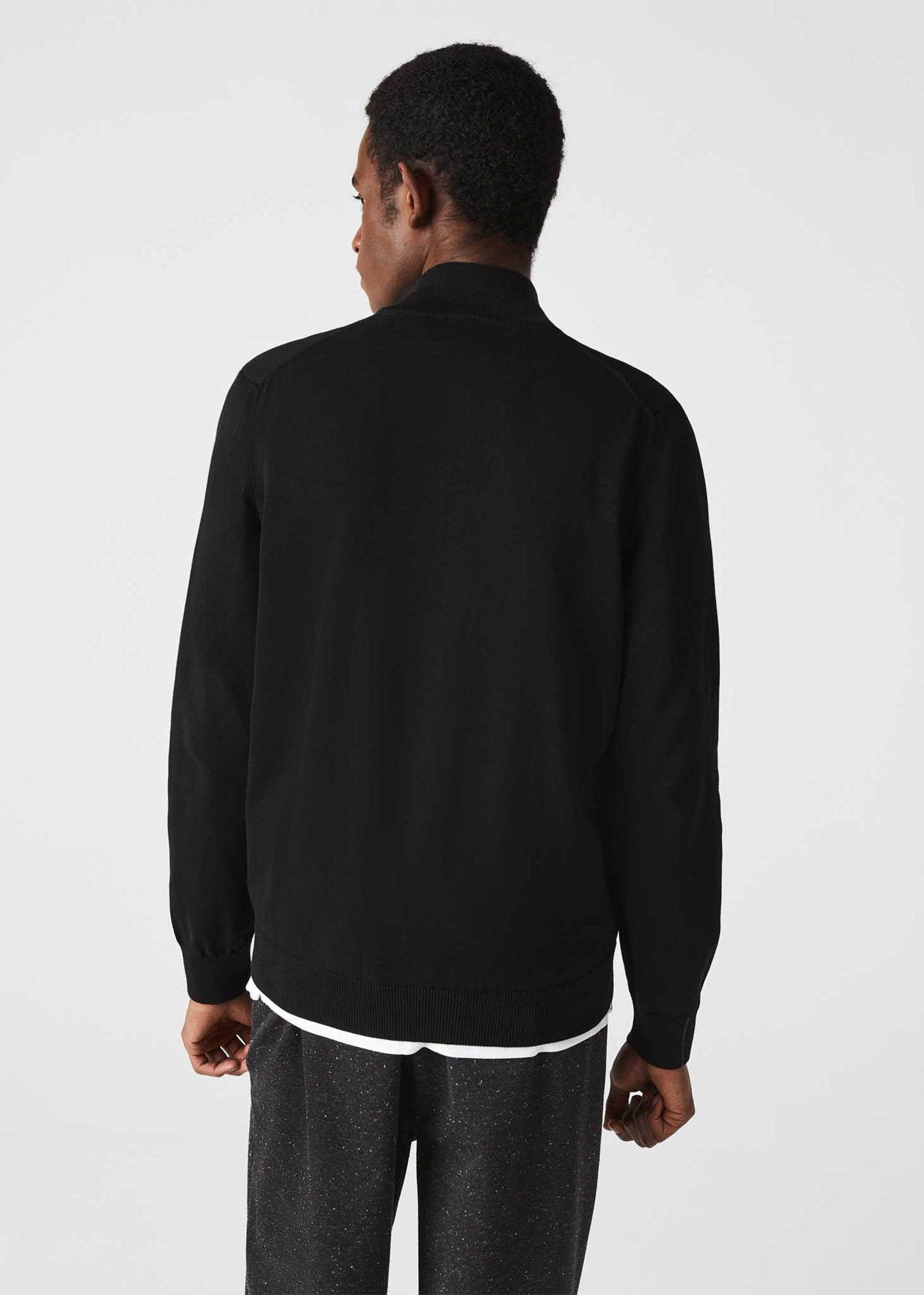 Lacoste Vesten A Zip through sweater - black
