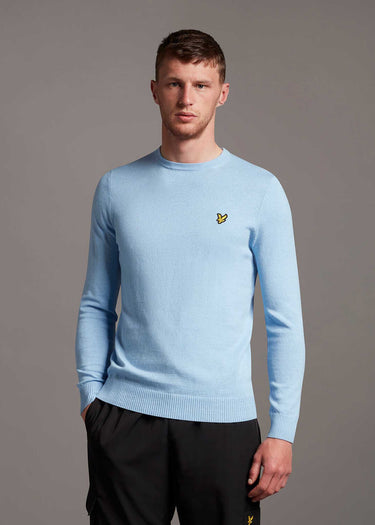 Lyle & Scott Truien Cotton merino crew jumper - light blue