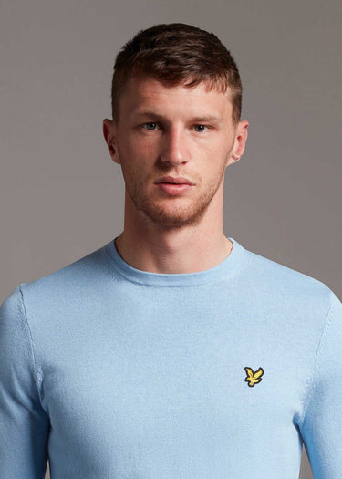 Lyle & Scott Truien Cotton merino crew jumper - light blue