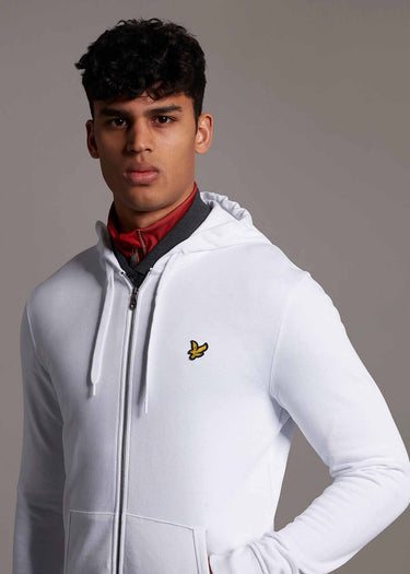 Lyle & Scott Vesten Zip through hoodie - white