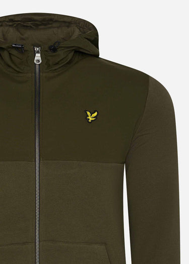 Lyle & Scott Vesten Softshell jersey zip hoodie - olive