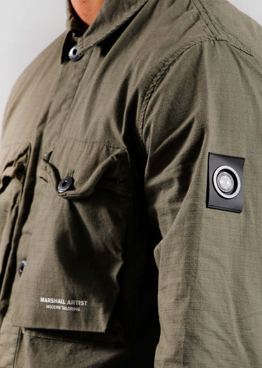 Marshall Artist Overshirts  Cotton ripstop overshirt - khaki