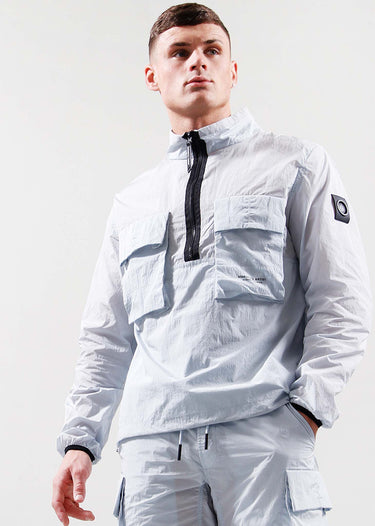 Marshall Artist Overshirts  Krinkle nylon half zip - dolphin grey