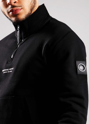Marshall Artist Truien Siren 1/4 zip sweat - black