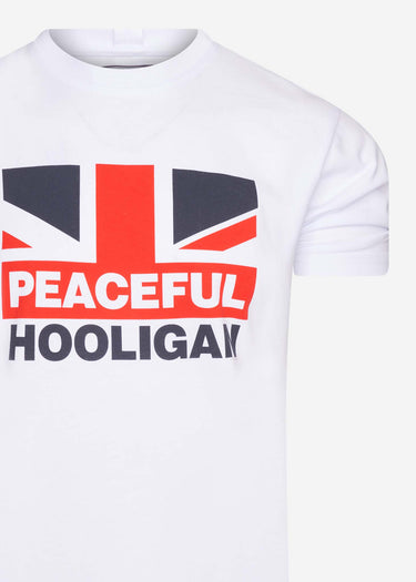 Peaceful Hooligan T-shirts  Flag t-shirt - white