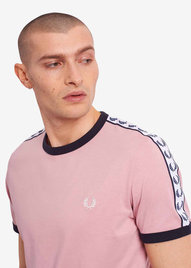 Fred Perry T-shirts Taped ringer t-shirt - chalky pink