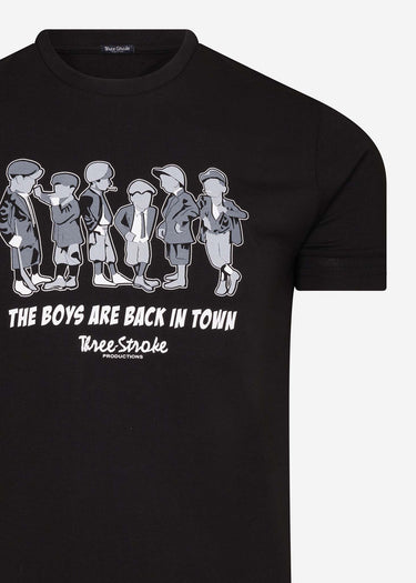Three Stroke T-shirts Boys - black