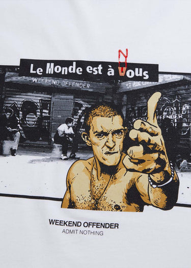 Weekend Offender T-shirts La haine tee - white