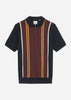 Ben Sherman Polo's  Verticle stripe polo - black 