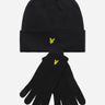 Lyle & Scott Mutsen Beanie & Gloves set - true black