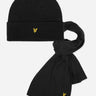 Lyle & Scott Mutsen Beanie & Scarf set - true black
