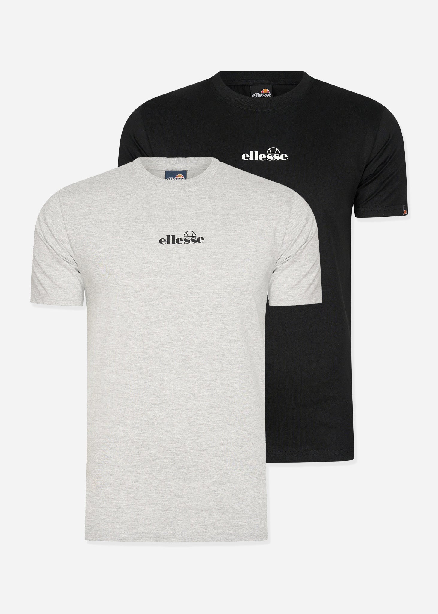 Ellesse T-shirts 2 Pack ollio tee - grey marl - black