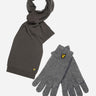 Lyle & Scott Mutsen Beanie & Gloves set - mid grey marl