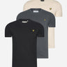 Lyle & Scott T-shirts  3 pack t-shirt - jet black - gunmetal - cove 
