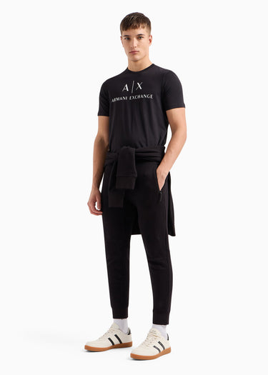 Armani Exchange T-shirts Slim fit jersey t-shirt with logo - black