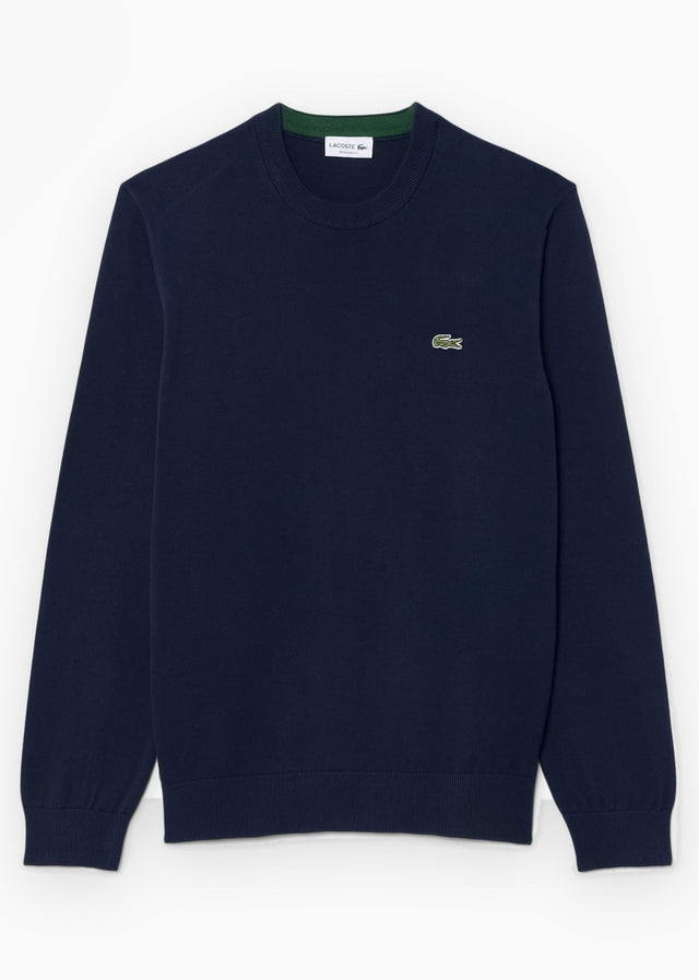 Lacoste Pullover Regular fit crew neck sweater - navy blue