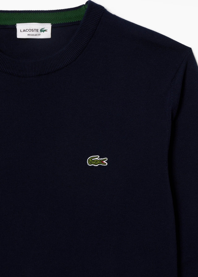Lacoste Pullover Regular fit crew neck sweater - navy blue