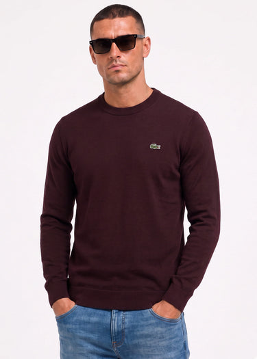 Lacoste Truien Regular fit crew neck sweater - oxalis