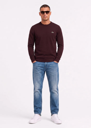 Lacoste Truien Regular fit crew neck sweater - oxalis