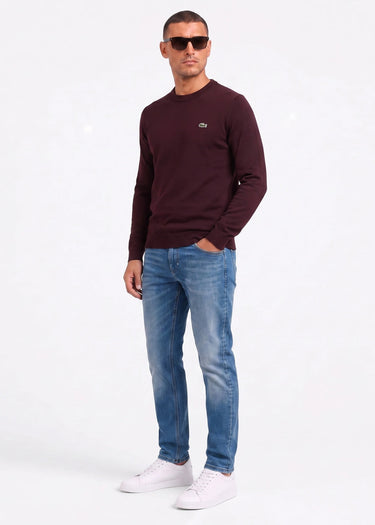 Lacoste Truien Regular fit crew neck sweater - oxalis