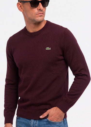 Lacoste Truien Regular fit crew neck sweater - oxalis