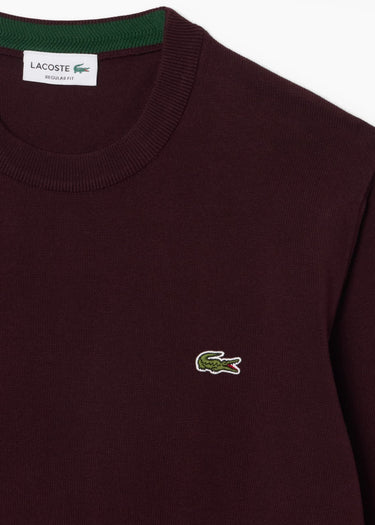 Lacoste Truien Regular fit crew neck sweater - oxalis