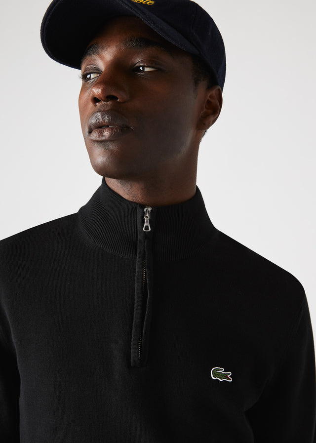 Lacoste Pullover  Zip sweater - black 