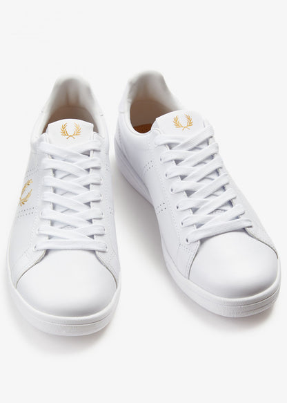 Fred Perry Schoenen  B721 leather - white gold 