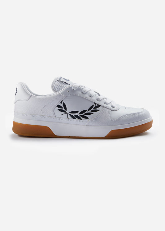 Fred Perry Schoenen  Textured leather - white navy 