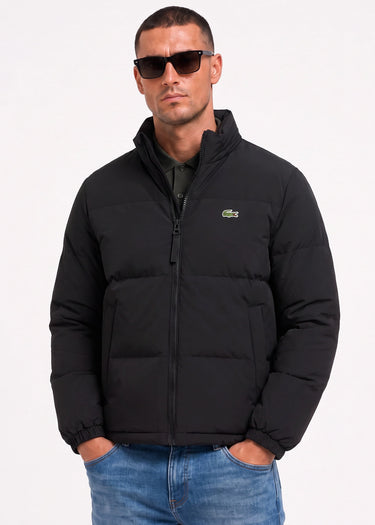 Lacoste Jassen Water-repellent packable hood down jacket - black