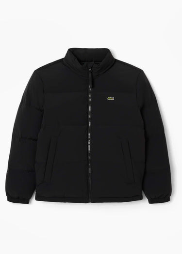 Lacoste Jassen Water-repellent packable hood down jacket - black