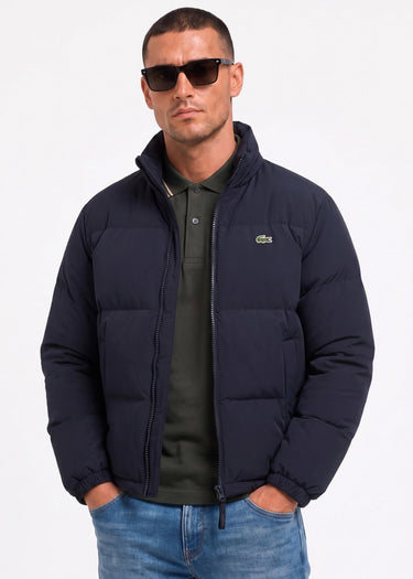 Lacoste Jassen Water-repellent packable hood down jacket - abysm