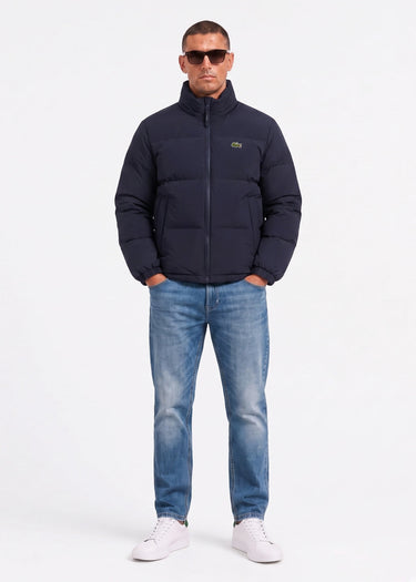 Lacoste Jassen Water-repellent packable hood down jacket - abysm