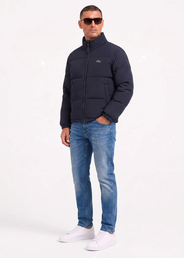 Lacoste Jassen Water-repellent packable hood down jacket - abysm