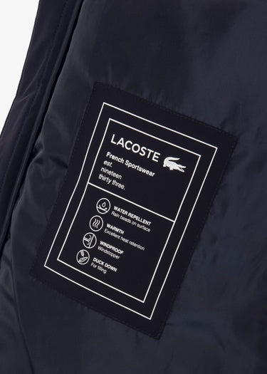 Lacoste Jassen Water-repellent packable hood down jacket - abysm