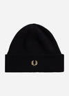 Fred Perry Mutsen  Classic beanie - black champagne 