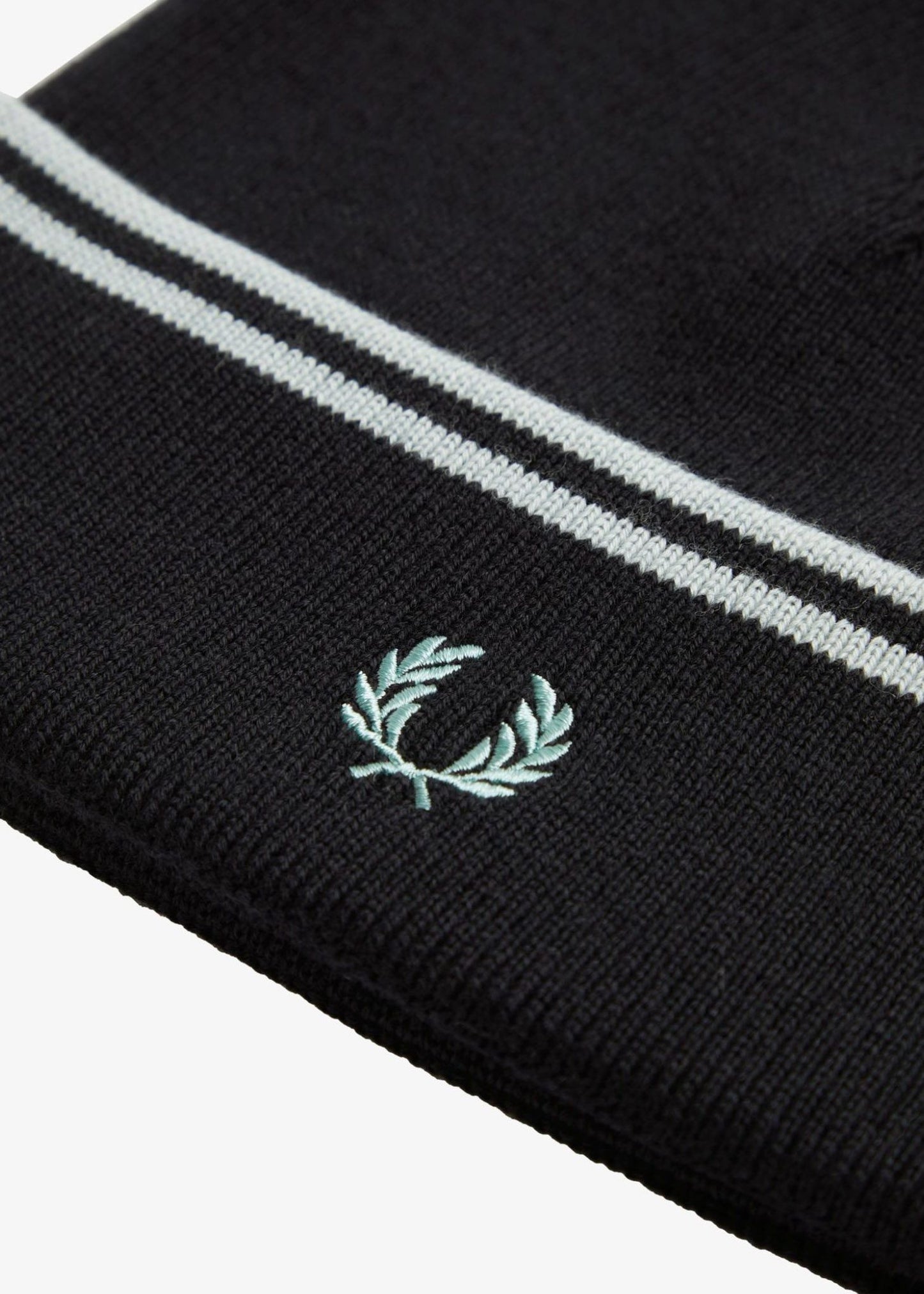 Fred Perry Mutsen  Twin tipped merino wool beanie - navy silver blue silver blue 