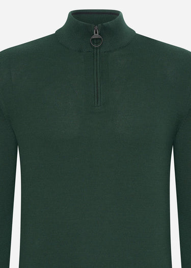 Barbour International Truien  Cotton half zip knit - pine grove 