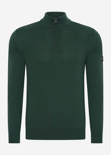 Barbour International Truien  Cotton half zip knit - pine grove 