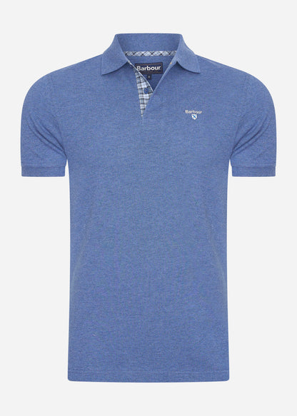 Barbour Polo's  Tartan pique polo - chambray marl 