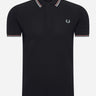 Fred Perry Polo's  Twin tipped fred perry shirt - black crlhet slvbl 